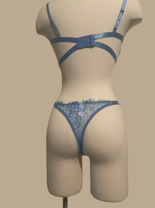 Lacy Powder Blue 2piece Bra & Panty Set