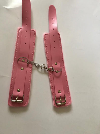 Pink Ankle Cuffs With Buckle